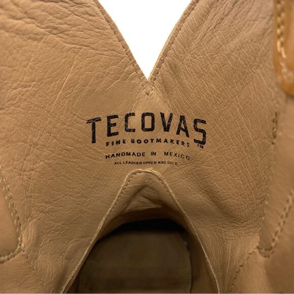 TECOVAS The Penny Leather Ankle Boot Caramel Tan 8.5 B - Picture 7 of 16